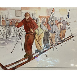 Art by Amy Giant Ski Watercolor Print