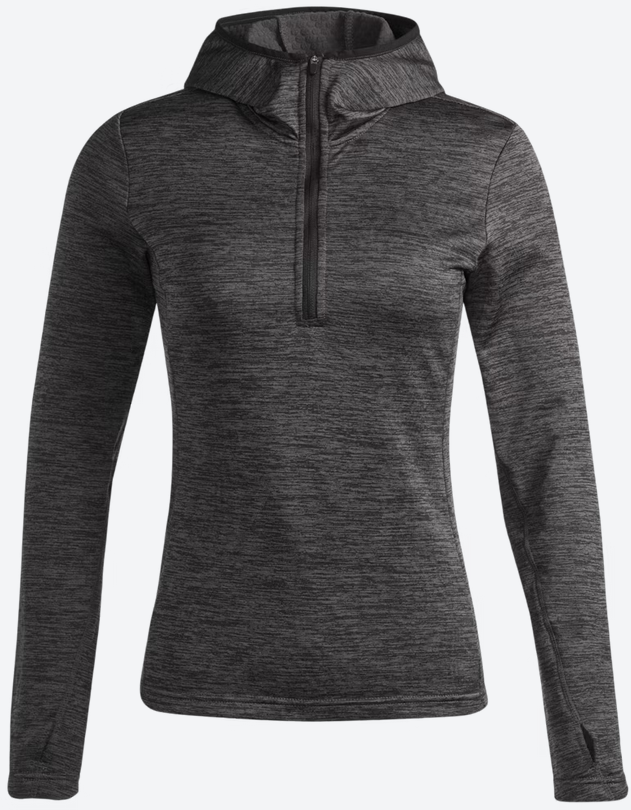 Swix Women's Tista Grid 3/4 Fleece zip hood Midlayer - New Moon