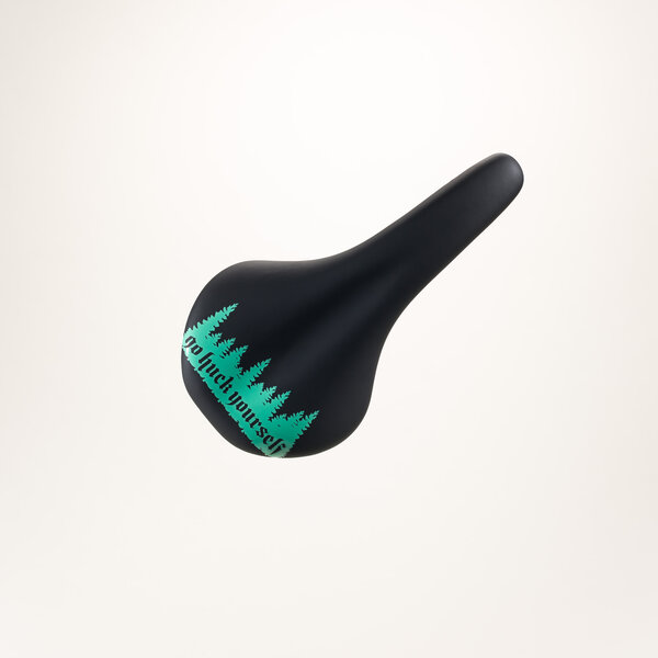Store-Branded Go Huck Yourself Dropper Topper Seat (Black / Turquoise) ghy Saddle