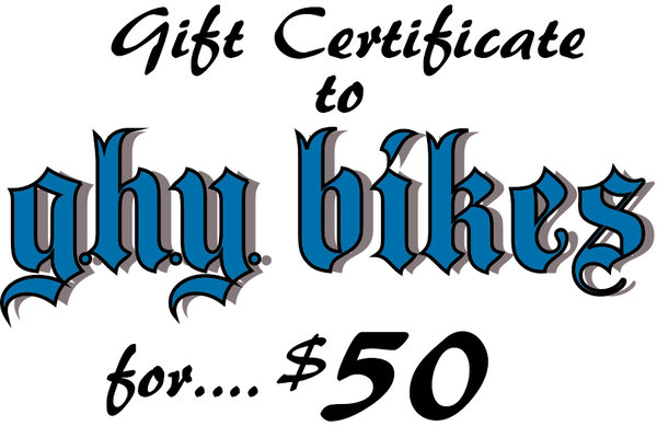  $50 Gift Certificate