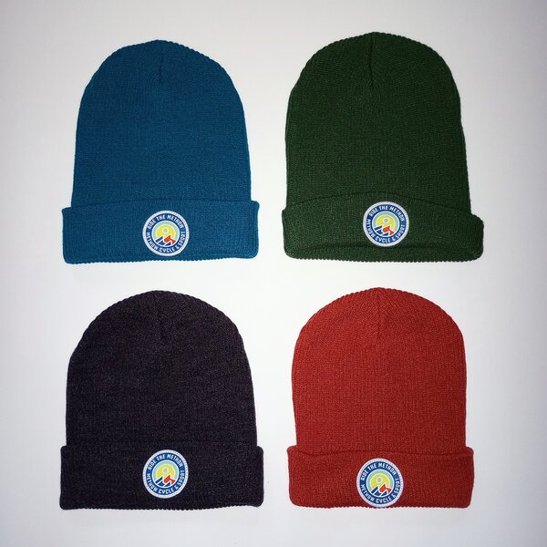 Methow Cycle & Sport MCS 24 Logo Woven Patch Beanie