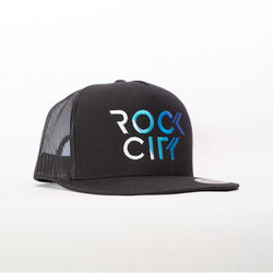 Rock City Cycles Trucker Hat Blue/White Fade