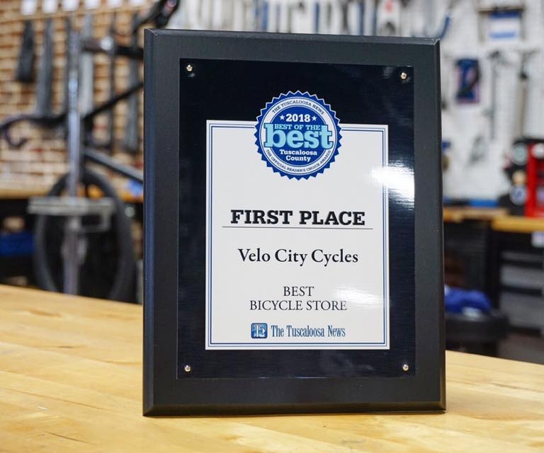 First Place plaque best bicycle store