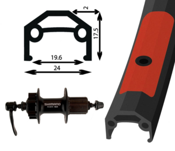 Generic Wheel 26" Rear, Double Wall, Rim or Disc Brake, Cassettte, Quick Release