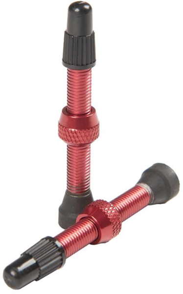 Stan's No Tubes Alloy Tubeless Valve Stems 55mm Red Pair