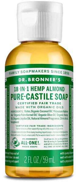 Dr. Bronner's 2oz PURE-CASTILE LIQUID SOAP