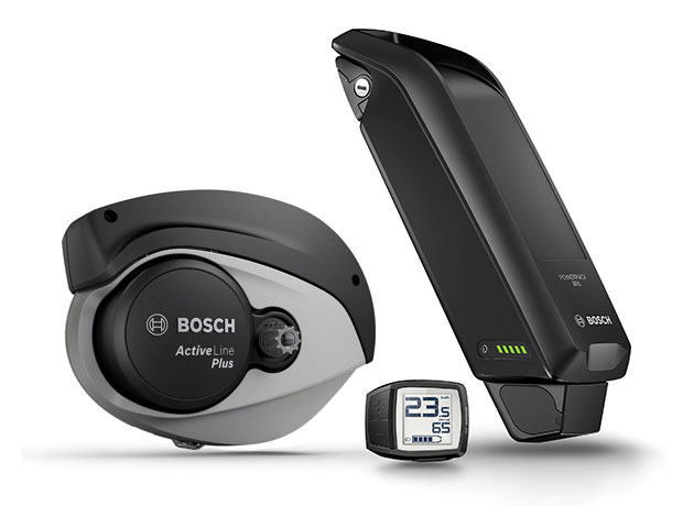 Bosch Active Plus motor, battery, and Purion display