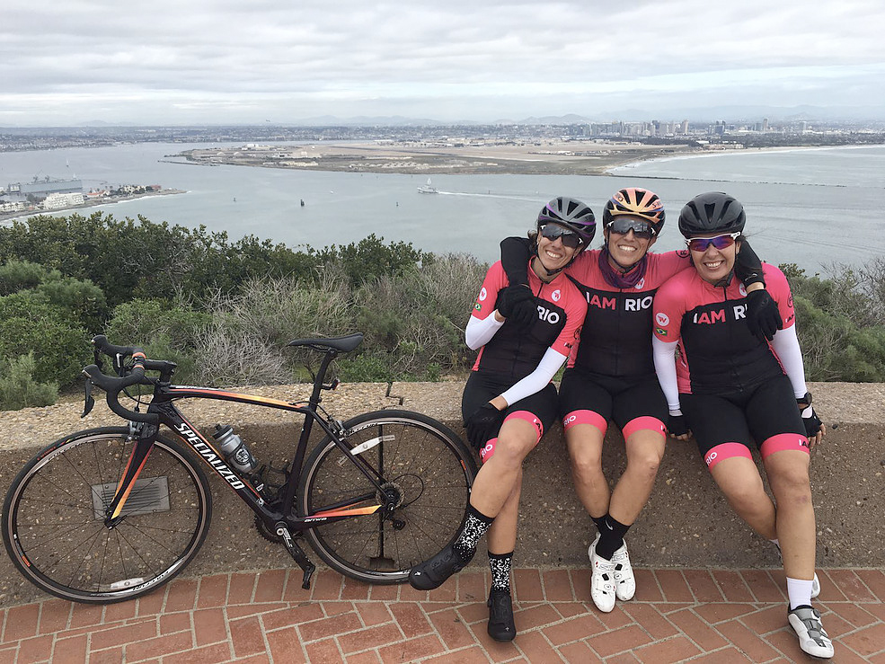 3 women cyclists
