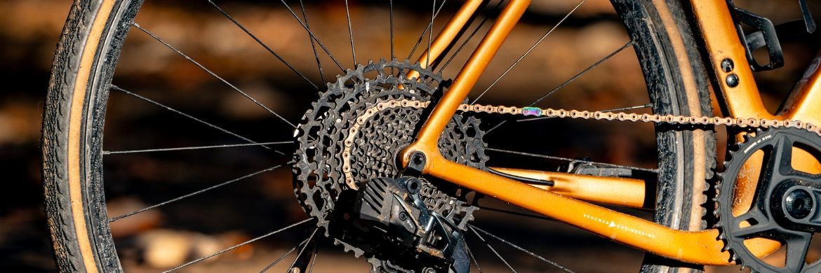 Close up of the drivetrain on the 3T Primo Exploro
