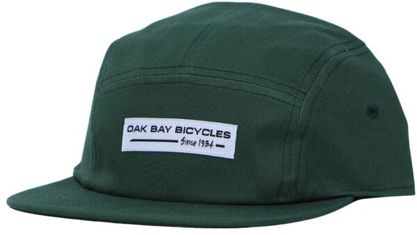 Oak Bay Bicycles Pukka Trailside 5-Panel Hat OBB Badge, Moss