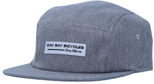 Oak Bay Bicycles Pukka Trailside 5-Panel Hat OBB Badge, Heather Grey