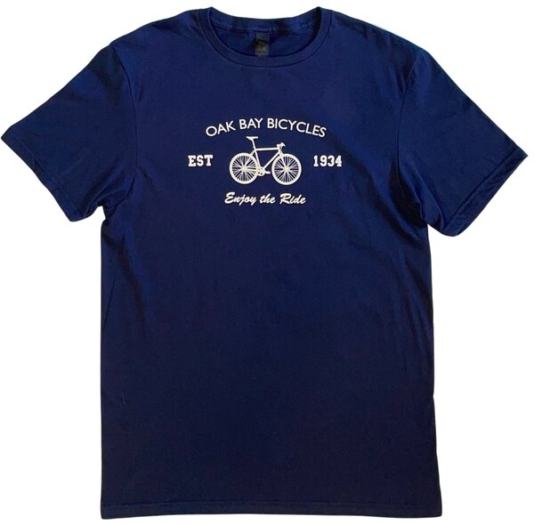 Oak Bay Bicycles "Enjoy the Ride" MTB T-Shirt Navy