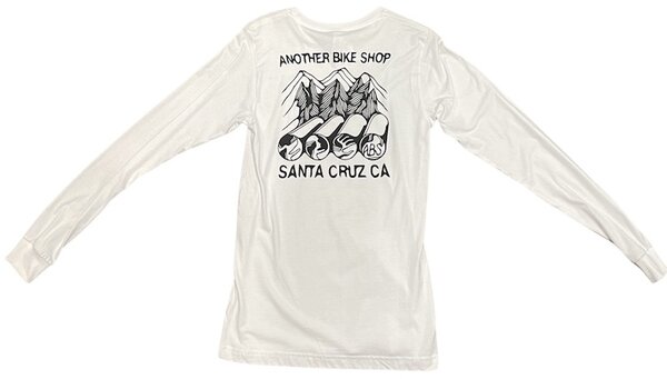 Another Bike Shop ABS TANKS LS - Black and White Logo Color: White