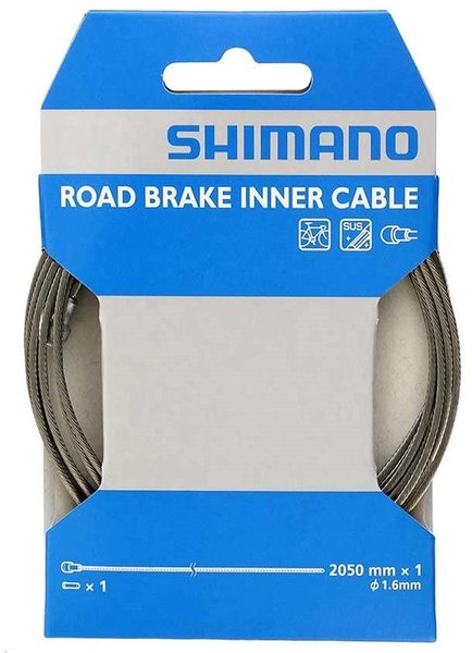 Shimano Cable de frein, Inox, Route, 1.6 x 2050mm, Unite