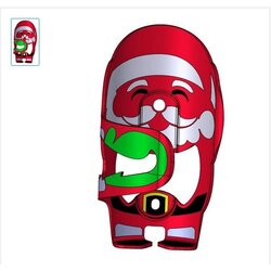 H20 Red Santa Water Bottle Cage