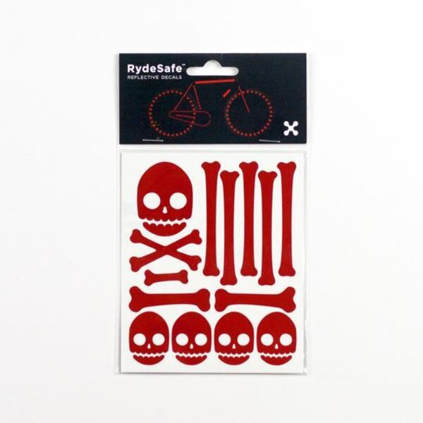 RydeSafe Skull and Bones Reflective Decals Kit