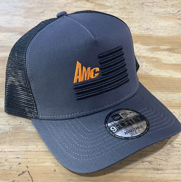 All Mountain Cyclery AMC Hat Graphite / Black; 3D Flag