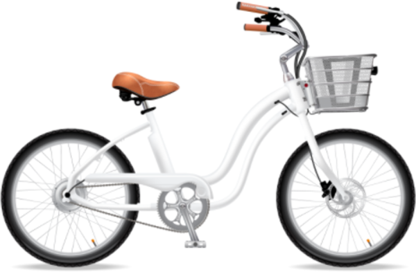 Electric Bike Company Model M (Mini) Battery in Basket - 24" Tires
