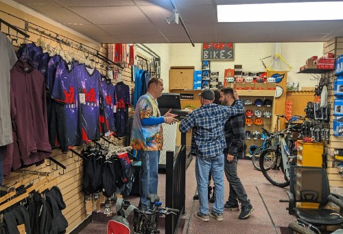 Image of DNA bike staff and customers