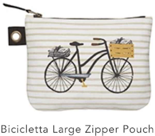 Danica Bicicletta Large Zip Pouch