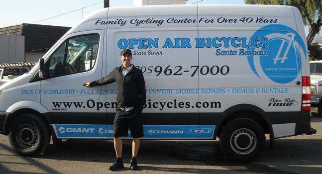 Open Air Bicycles shop van