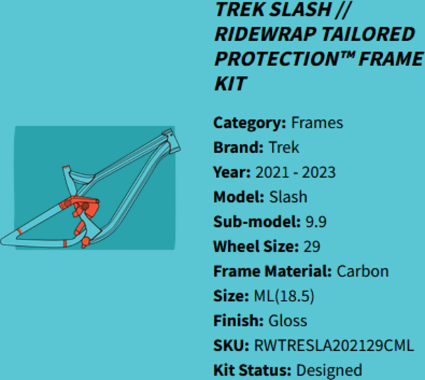 RideWrap Tailored for Trek Slash 9.9 ML Gloss