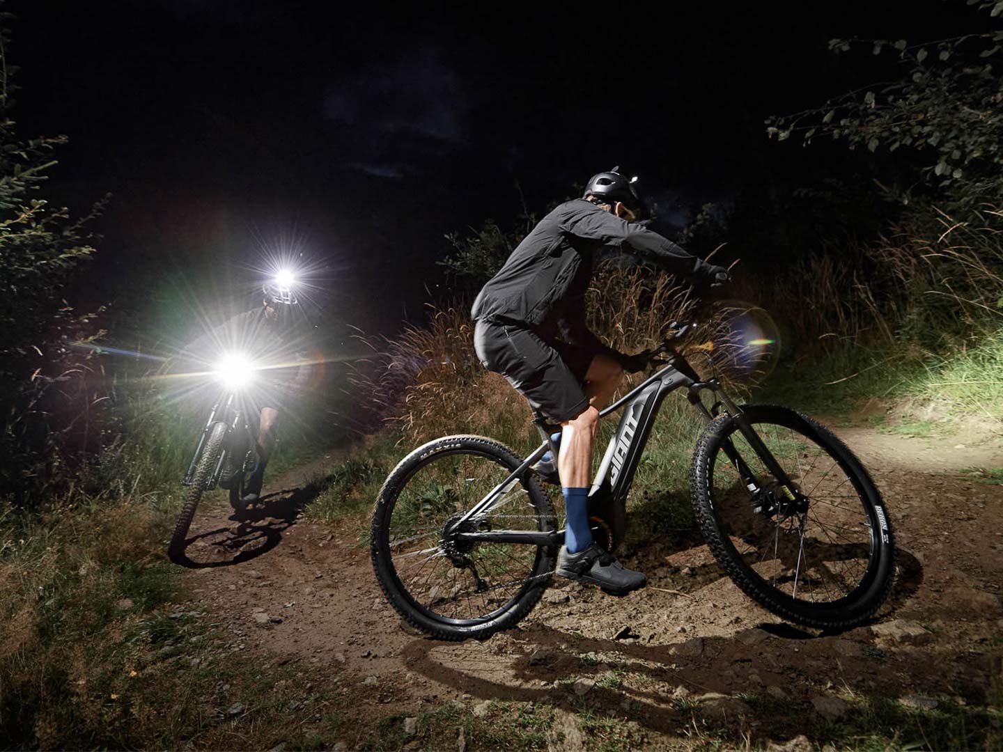 riding trails at night