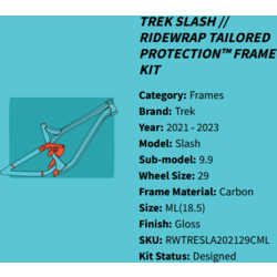 RideWrap Tailored for Trek Slash 9.9 ML Gloss