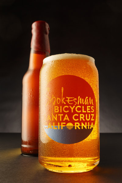  Spokesman Bicycles Chasing Sunset Pint Can Glass
