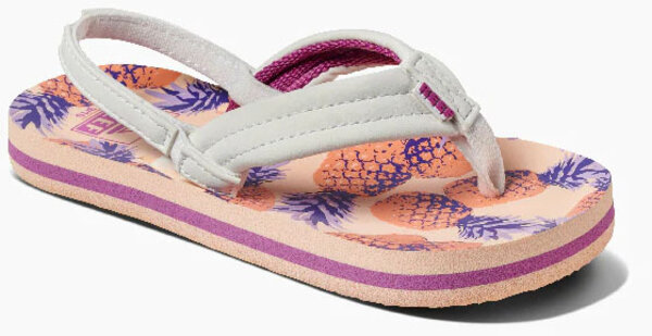 Reef Sandals Little Ahi Color: Coral Pineapple