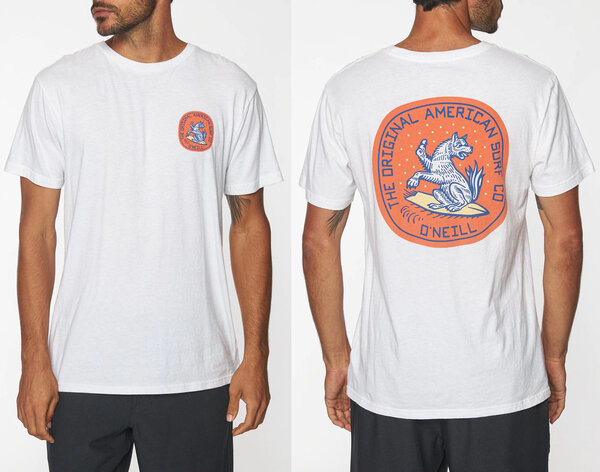 O'Neill Watersports Wolf Dog Tee Color: White