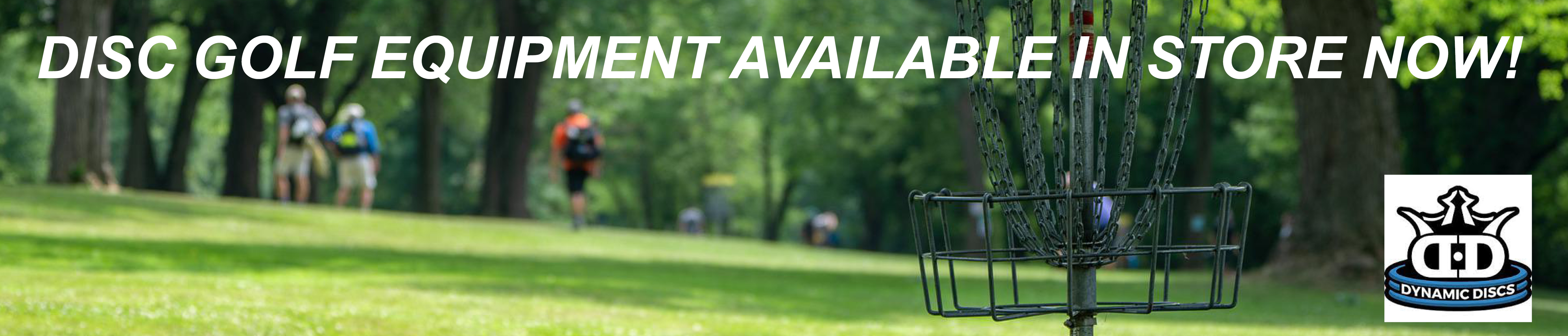 Disc golf equipment available in store