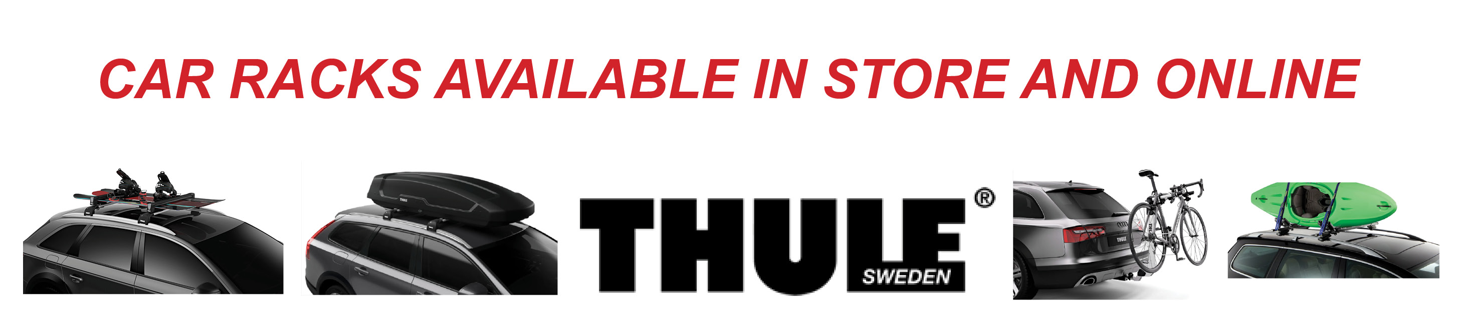 Thule car racks available in store and online