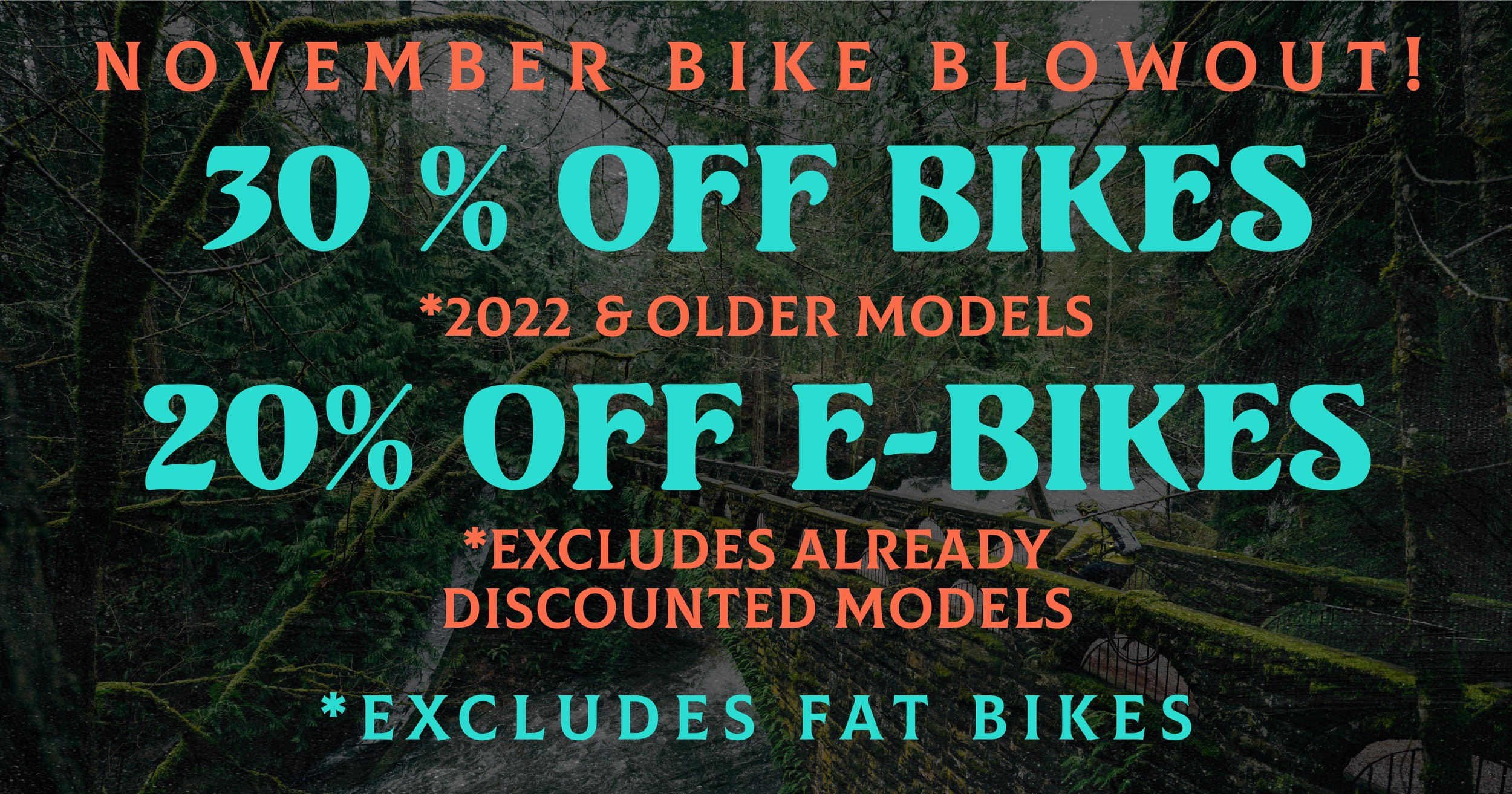 picture of fall sale advertisement on bikes