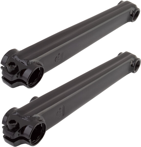 SE Bikes CRANKARM SET BMX V-RIDGE CROMO 175 3PC 19mmx8T SPLINE BK w/BB AXLE