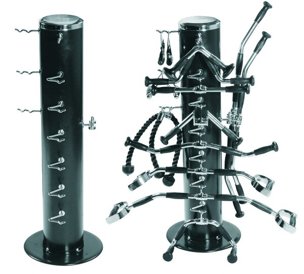 York Barbell Vertical Machine Bar Rack - Black 