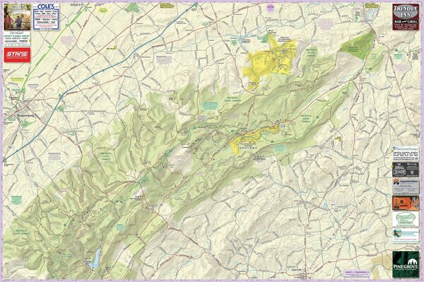 Afan Forest Park Penhydd Trail Map Purple Lizard Maps Michaux