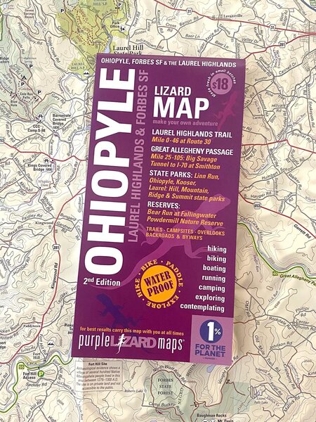 Purple Lizard Maps Ohiopyle-Laurel Highlands Lizard Map