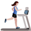 Woman On Treadmill