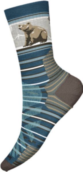 Smartwool Hike Targeted Cushion Bear Stripe Mid Crew Socks
