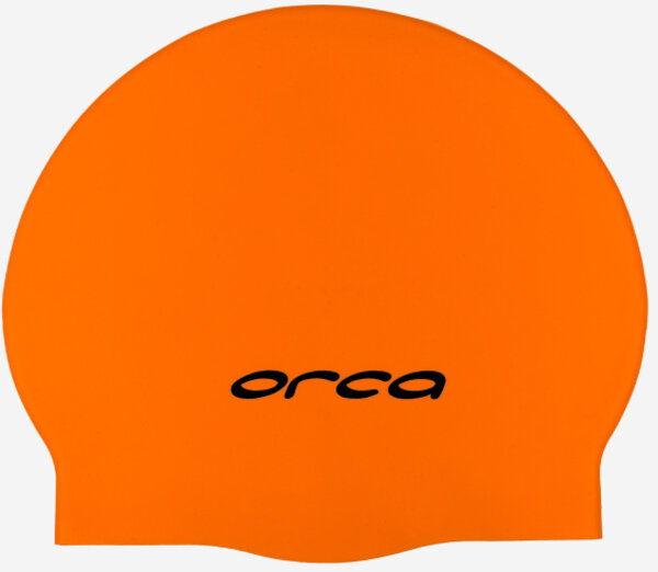 Orca Silicone Swim Cap - Orange