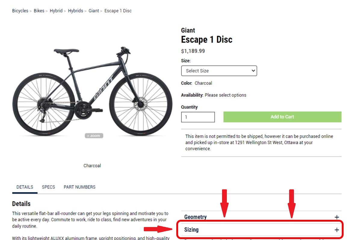 GETTING STARTED Online Bike Sizing Guides