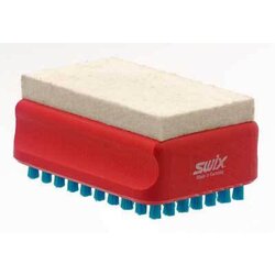 Swix Small Rectangular F4 Combi Brush (Blue Nylon / Felt)