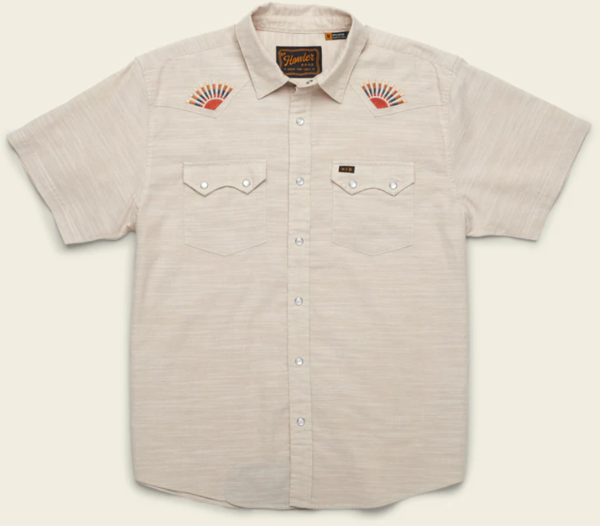 Howler Brothers Crosscut Deluxe Shortsleeve Color: Rising Suns : Chardonnay