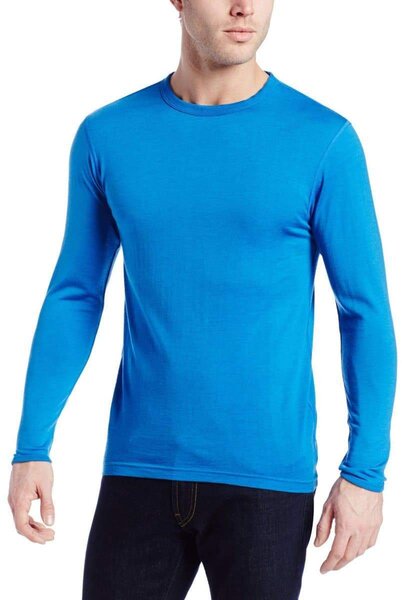 Minus 33 Men's Ticonderoga Wool Lightweight Crew Color: Azure Blue
