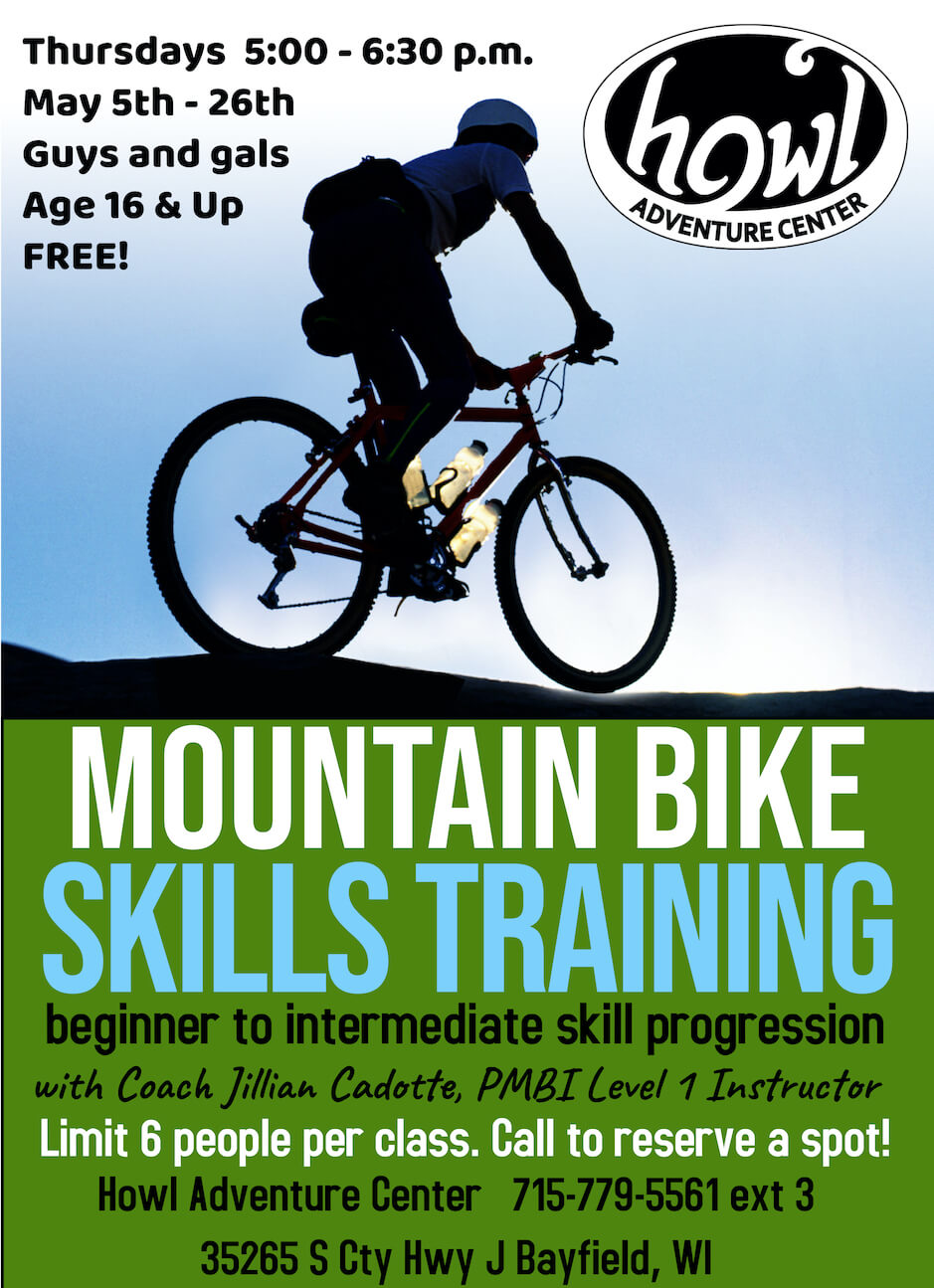 call for free mtb bike lessons on thursdays in may