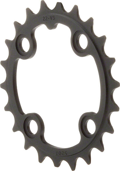 TruVativ Trushift 22t ; 64mm BCD ; 8 and 9 Speed ; 2x10 Chainring Black Alloy