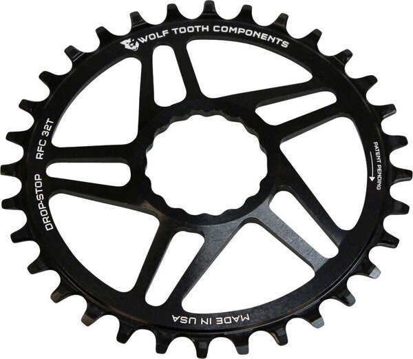 Wolf Tooth Direct Mount Chainring - 34t, RaceFace/Easton CINCH Direct Mount, Drop-Stop, For Boost Cranks, 3mm Offset, Black 