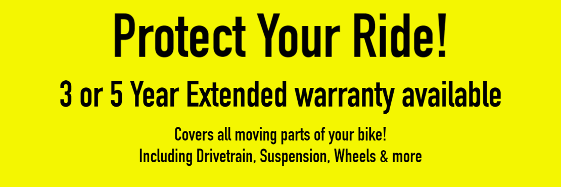 Protect your Ride! 3 or 5 Year extended warranty available
