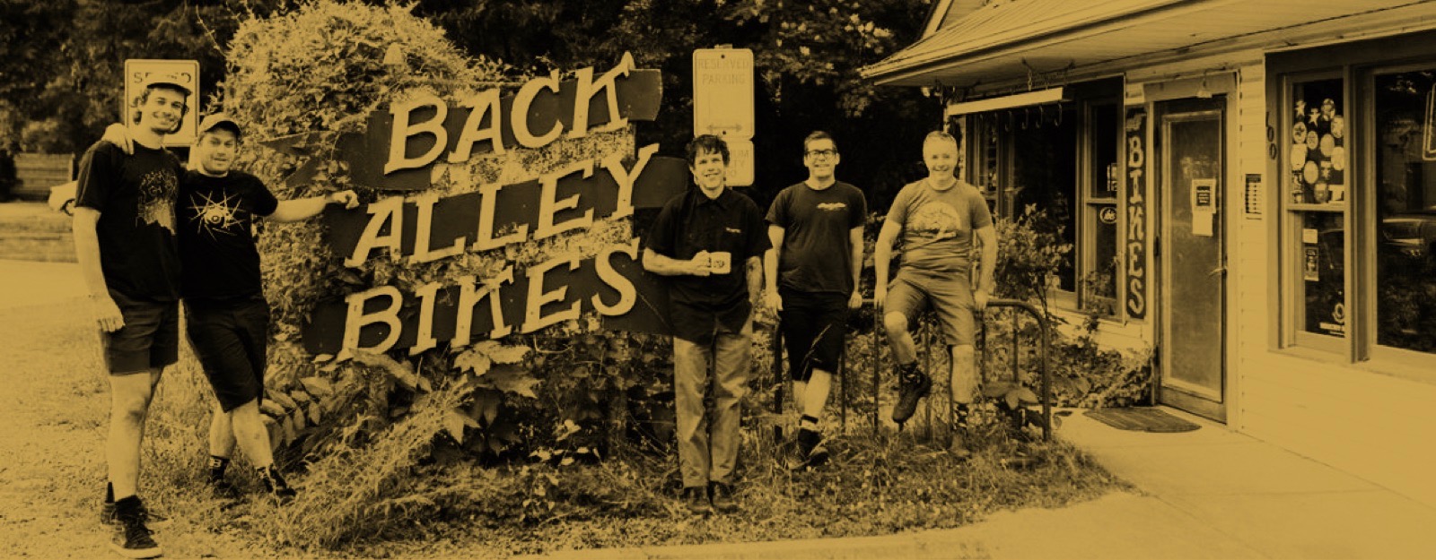 Back Ally Bikes Crew Outside of Bike Shop